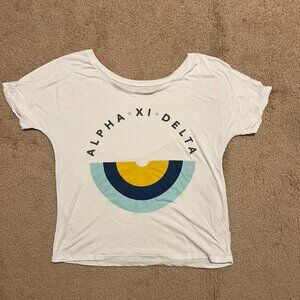Alpha Xi Delta Shirt Bella+Canvas Flowy Collection Size S